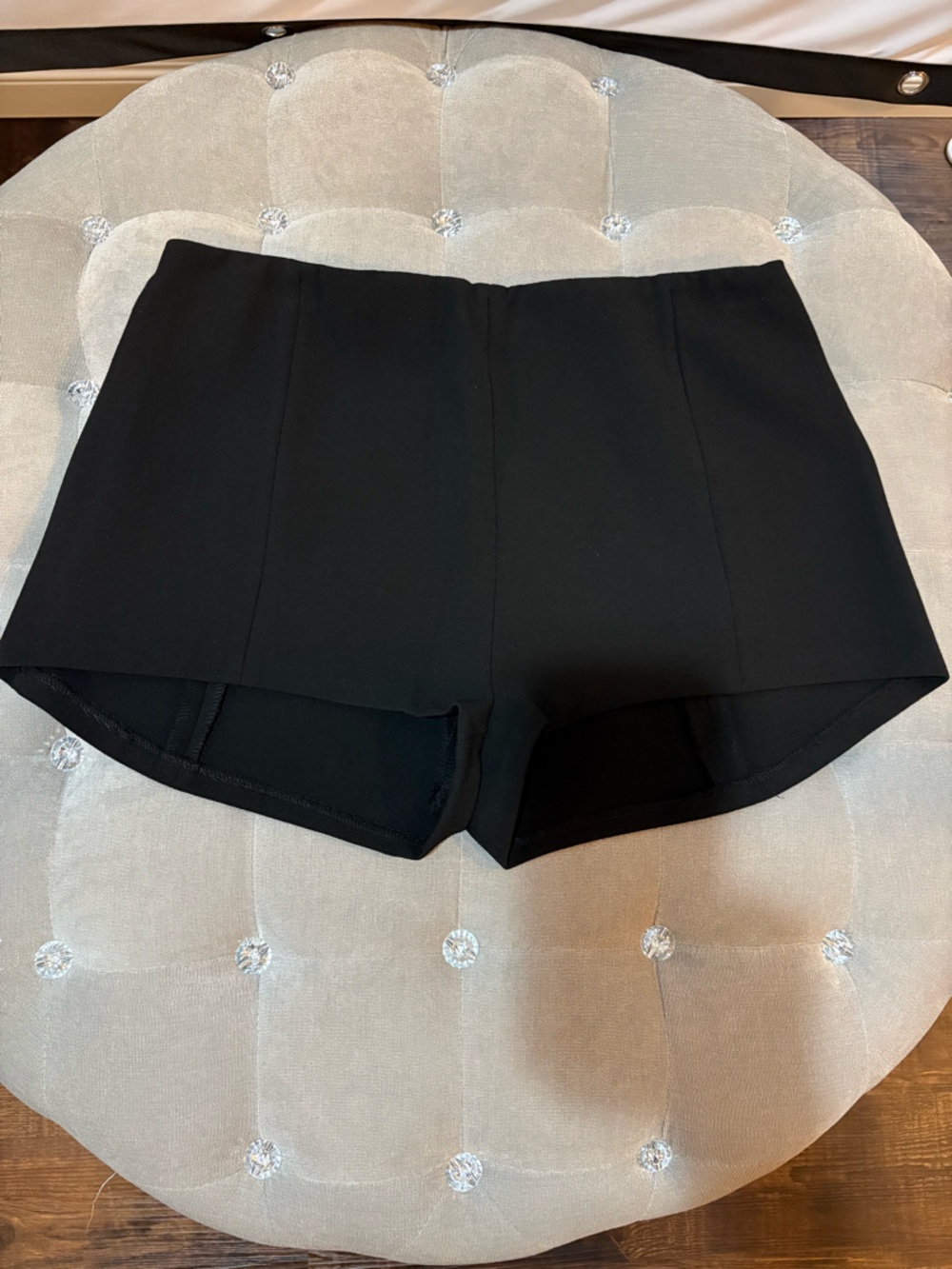 Zara Black High-Waist Tailored Shorts